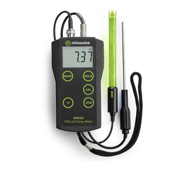 Milwaukee MW102 PRO+ 2-en-1 PH y medidor de temperatura con ATC